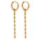 Label Kiki gold plated oorbellen Bones Hoops