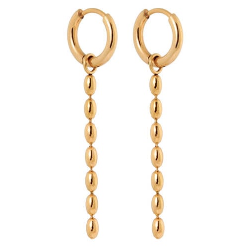 Label Kiki gold plated oorbellen Bones Hoops afbeelding