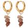 Label Kiki gold plated oorbellen Triple Rock Hoop