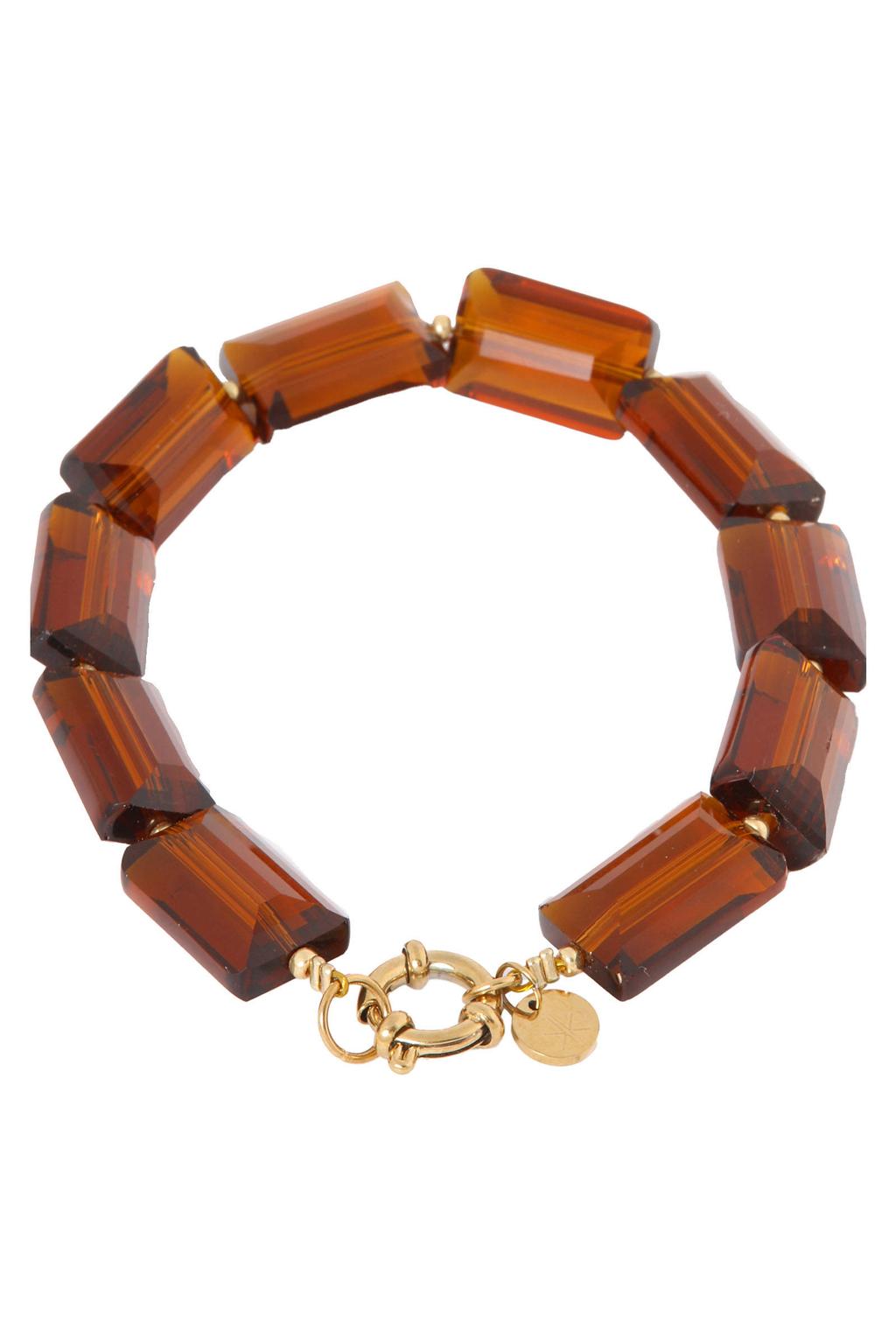 Label Kiki gold plated armband Shiny