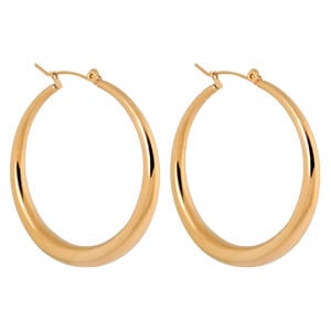 gold plated oorbellen Golden Cirkel Hoops