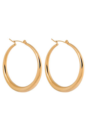 gold plated oorbellen Golden Cirkel Hoops