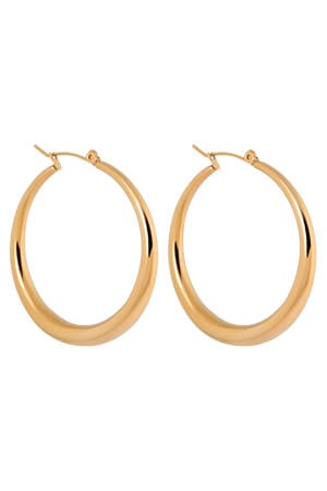 gold plated oorbellen Golden Cirkel Hoops