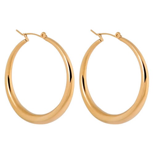 Label Kiki gold plated oorbellen Golden Cirkel Hoops afbeelding