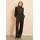 Lofty Manner wide leg regular waist broek groen