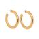 Label Kiki gold plated oorbellen Rough Hoops