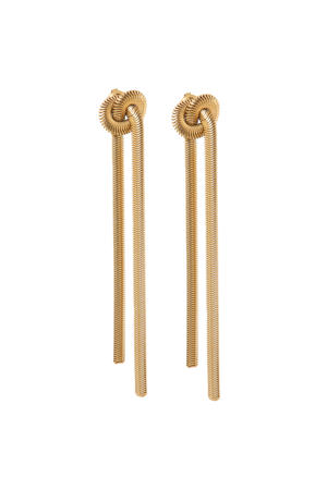 gold plated oorbellen Knot Snake