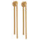 Label Kiki gold plated oorbellen Knot Snake