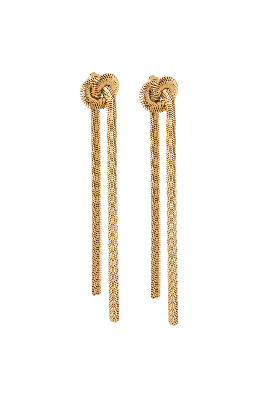 Label Kiki gold plated oorbellen Knot Snake