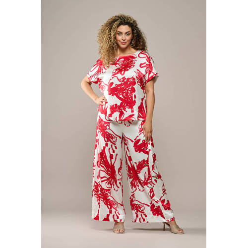 Mart Visser wide leg regular waist pantalon rood afbeelding