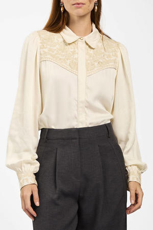 satijnen blouse crème