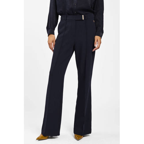 Aaiko straight regular waist broek donkerblauw afbeelding