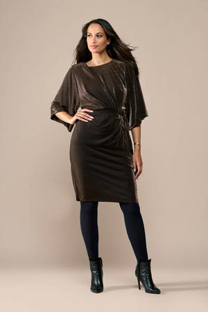 midi jurk brons