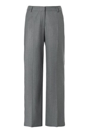 straight regular waist pantalon grijs