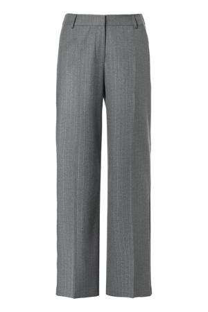 straight regular waist pantalon grijs
