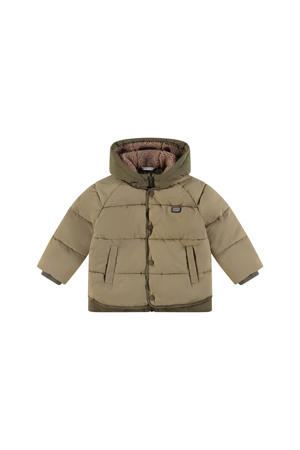 gewatteerde jas beige