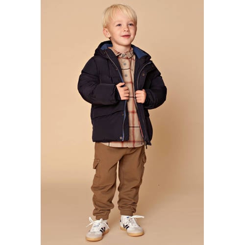 Stains&Stories gewatteerde jas donkerblauw afbeelding