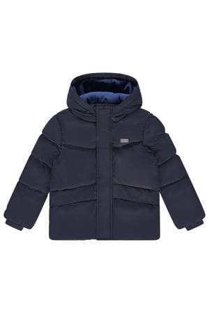 gewatteerde jas donkerblauw