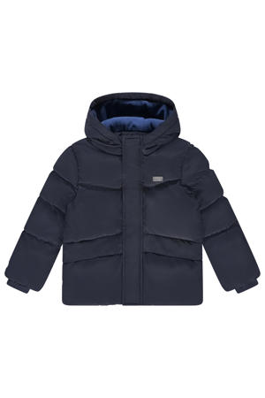 gewatteerde jas donkerblauw