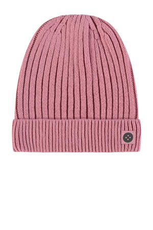 gebreide muts roze