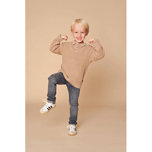 Stains&Stories trui beige grof gebreid afbeelding