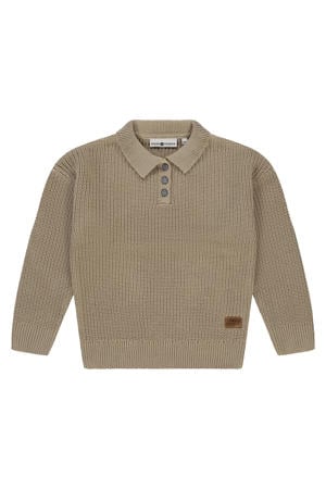 trui beige grof gebreid