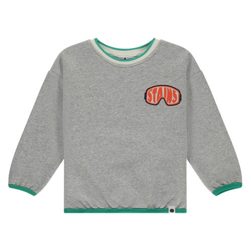 Stains&Stories sweater grijs melange afbeelding