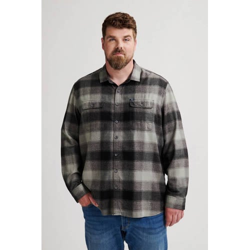 Petrol industries Plus Size regular casual overhemd zwart afbeelding