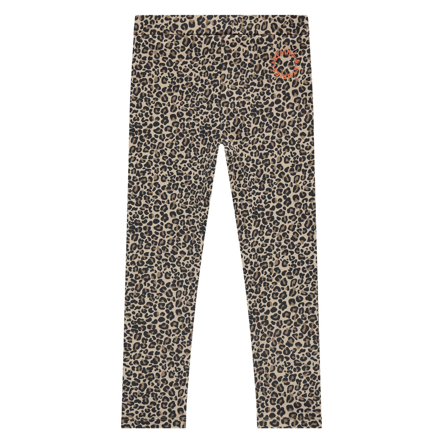 Stains&Stories slim casual broek bruin