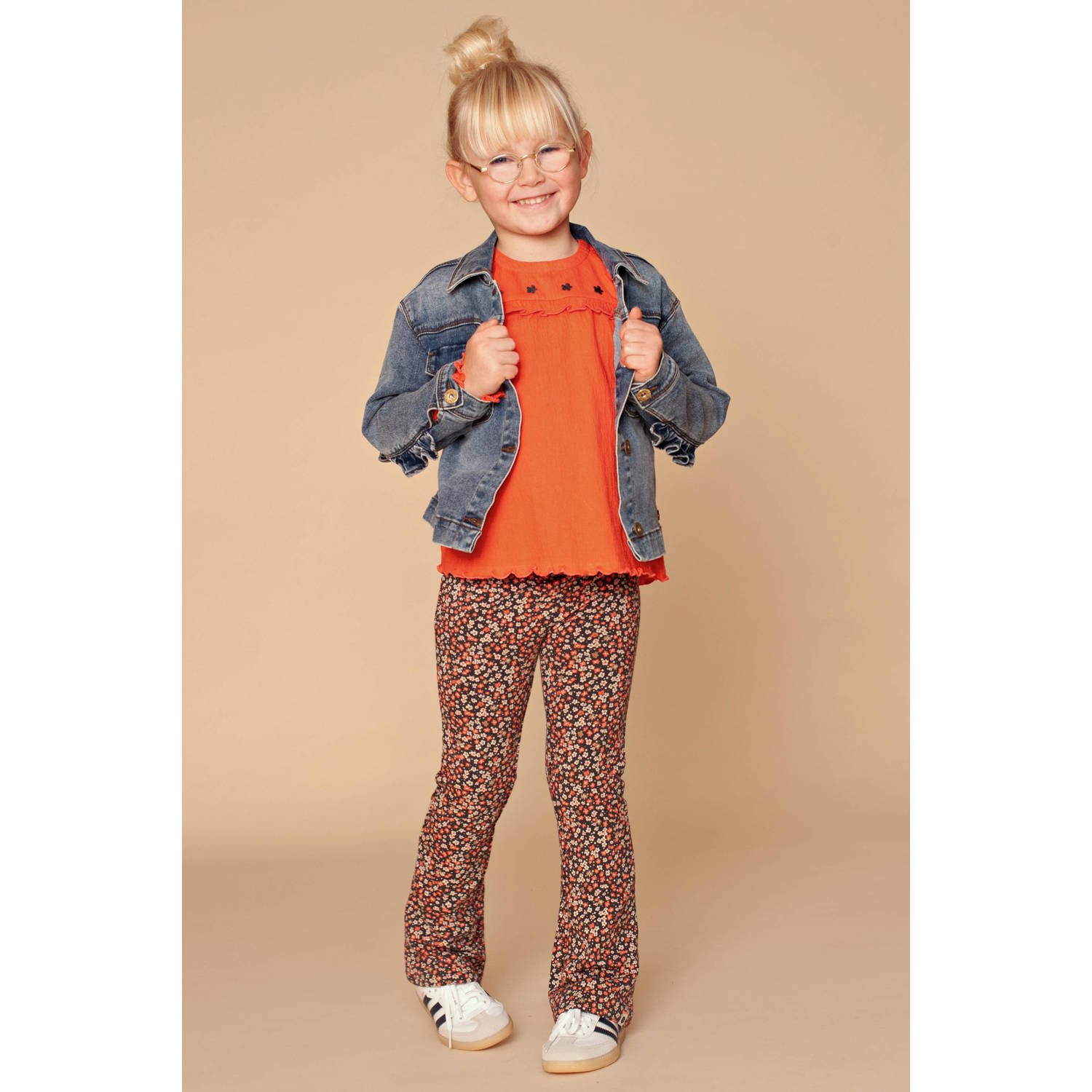 Stains&Stories flared legging oranje