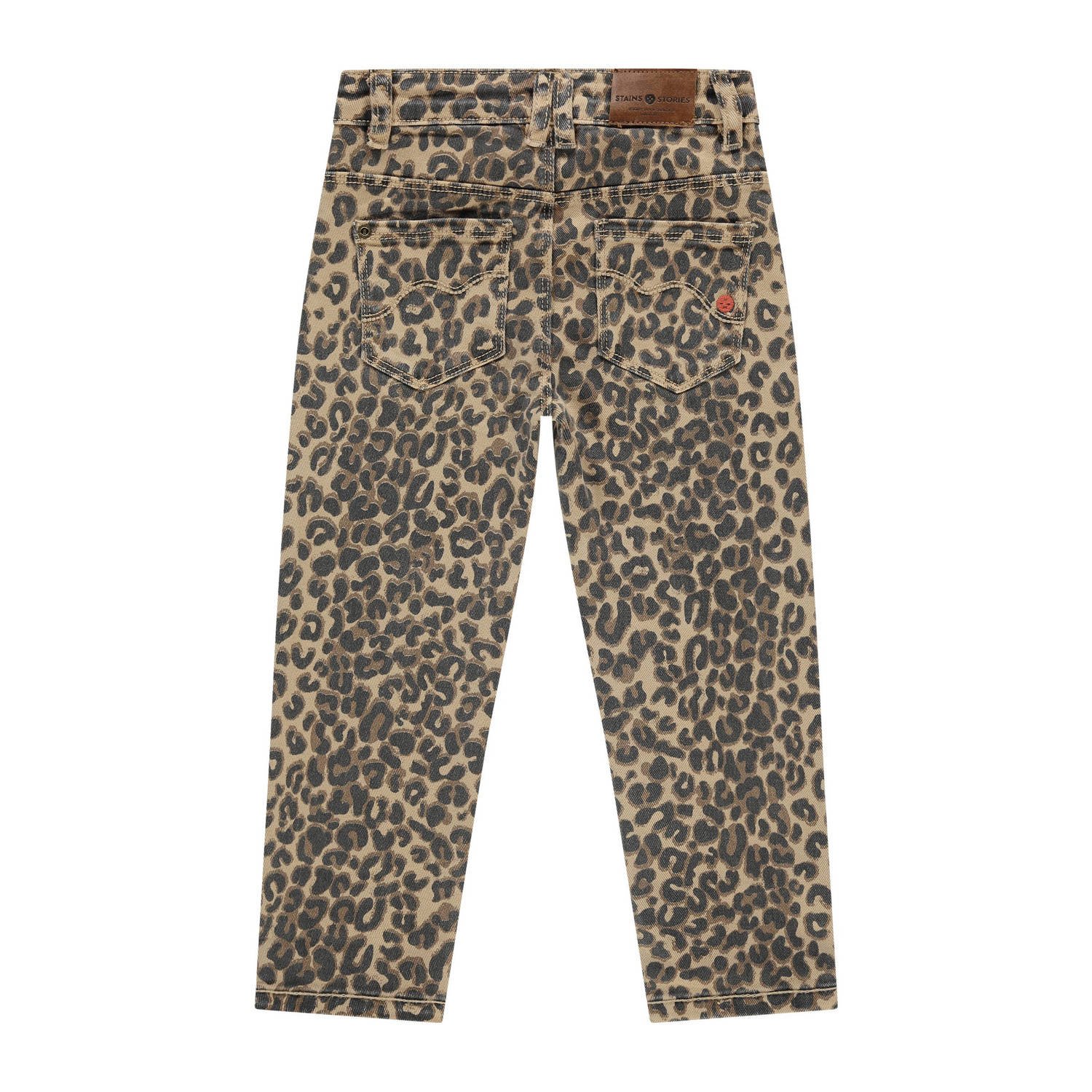 Stains&Stories loose casual broek bruin