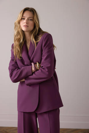 regular blazer donkerpaars