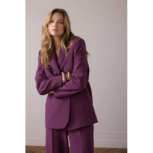 Summum regular blazer donkerpaars afbeelding