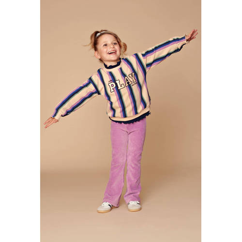 Stains&Stories flared flared broek paars afbeelding
