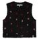 Stains&Stories teddy gilet met hartjes zwart