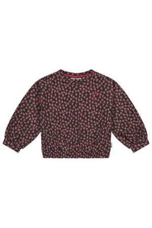sweater met hartjes zwart