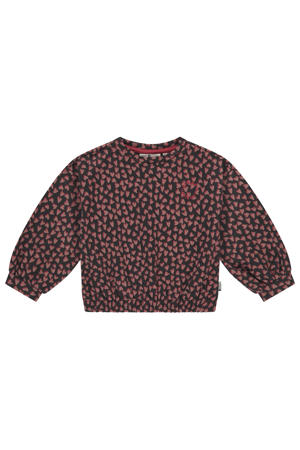 sweater met hartjes zwart