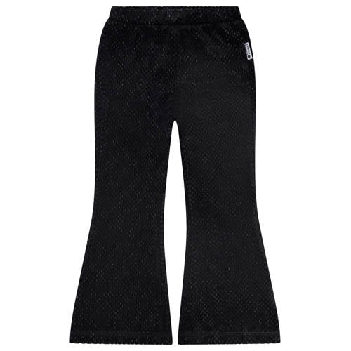 Stains&Stories flared casual broek zwart afbeelding