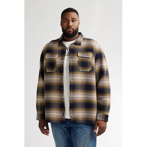 Petrol industries Plus Size geruit overshirt multi afbeelding