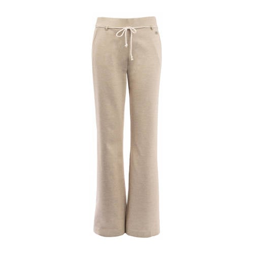 TQ-Amsterdam straight high waist casual broek beige afbeelding