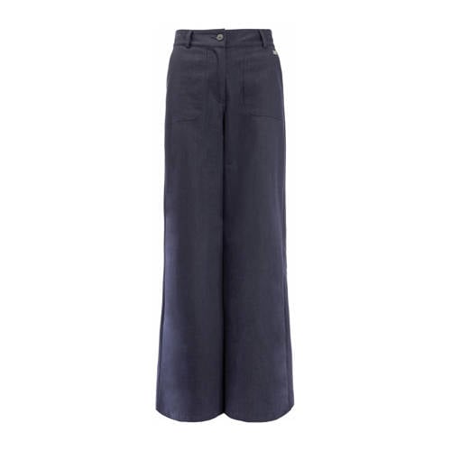 TQ-Amsterdam wide leg high waist broek donkerblauw afbeelding