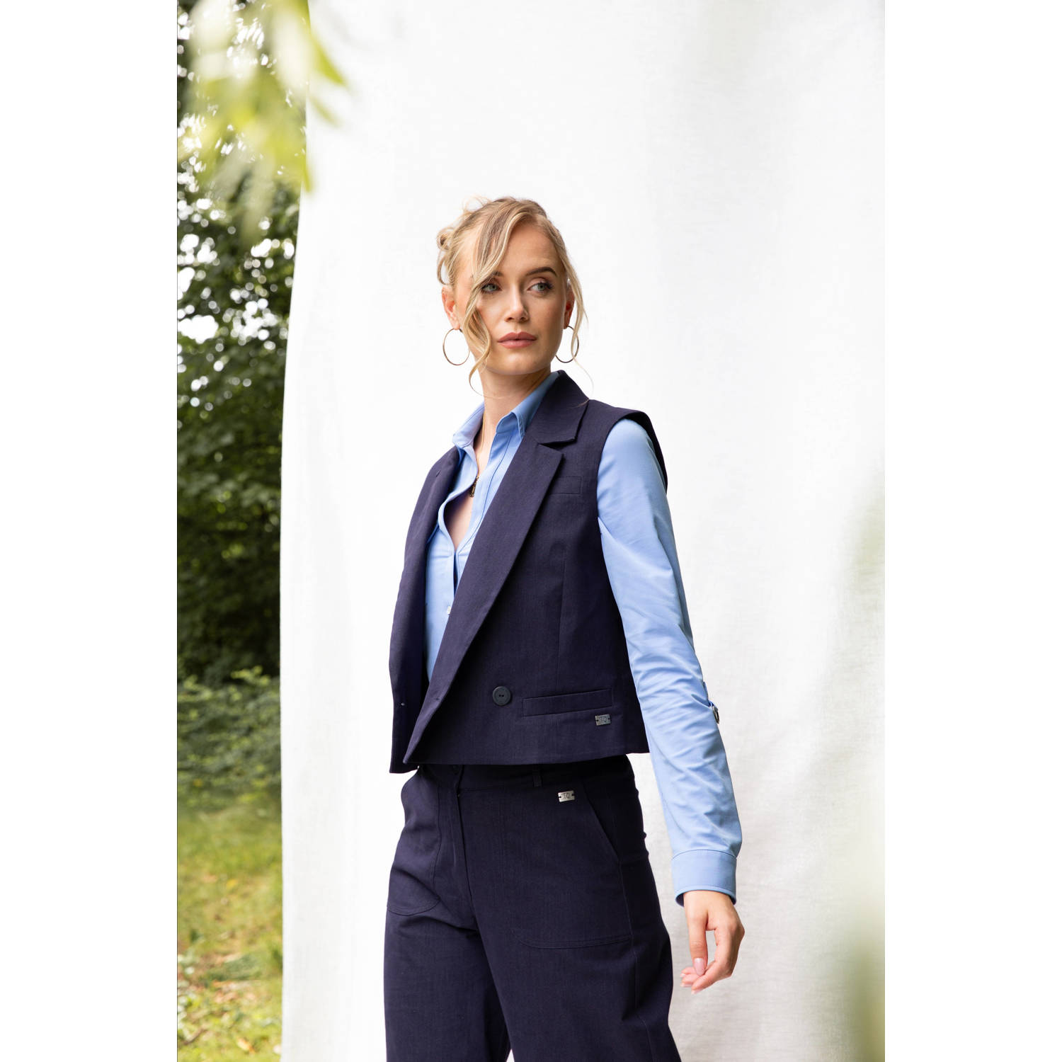 TQ-Amsterdam gilet donkerblauw