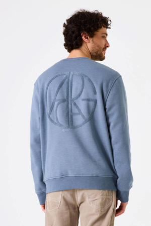 sweater met backprint blauw