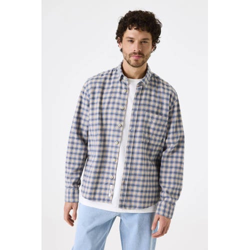 Garcia regular geruite casual overhemd blauw afbeelding