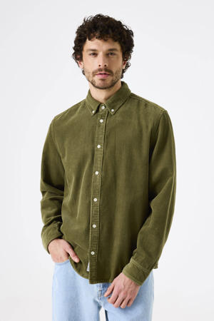 regular casual overhemd groen