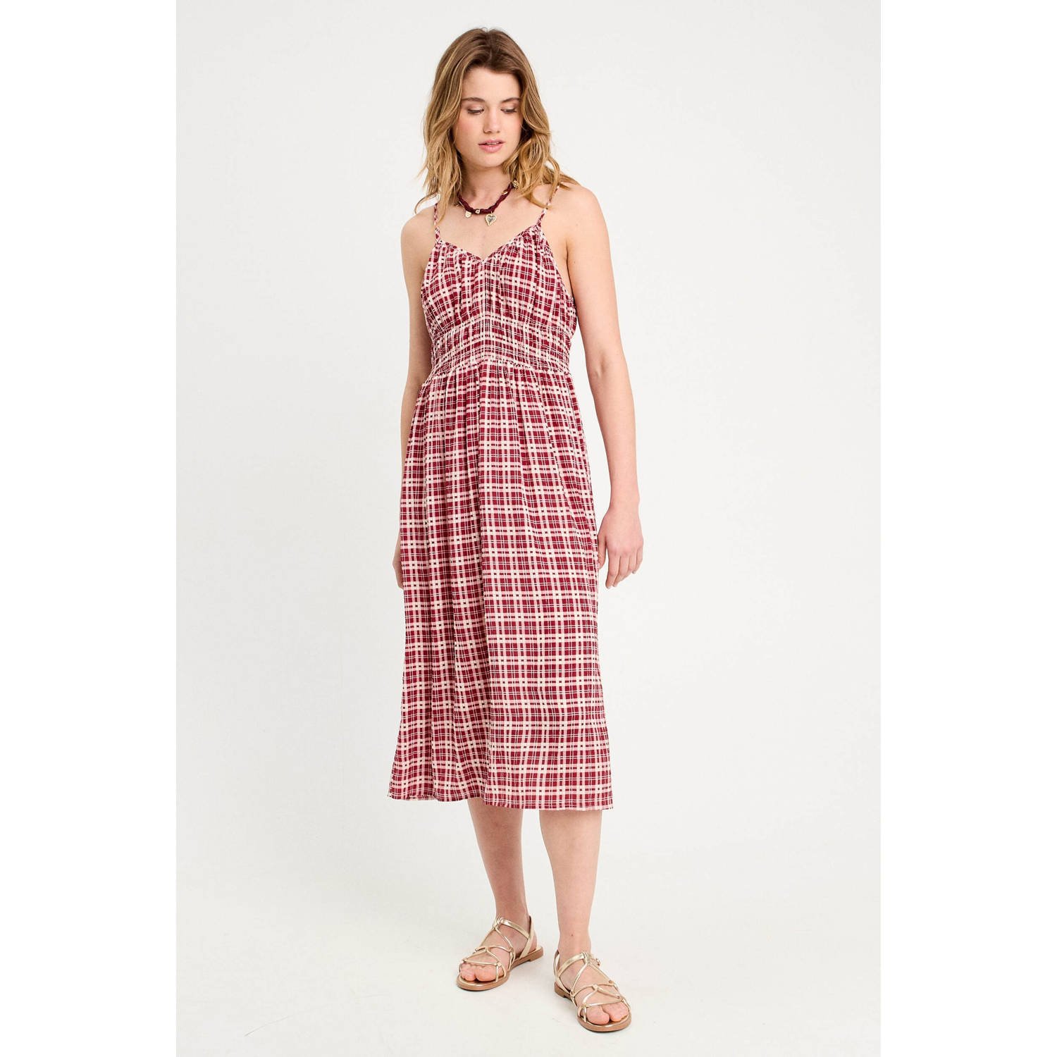Cache midi jurk