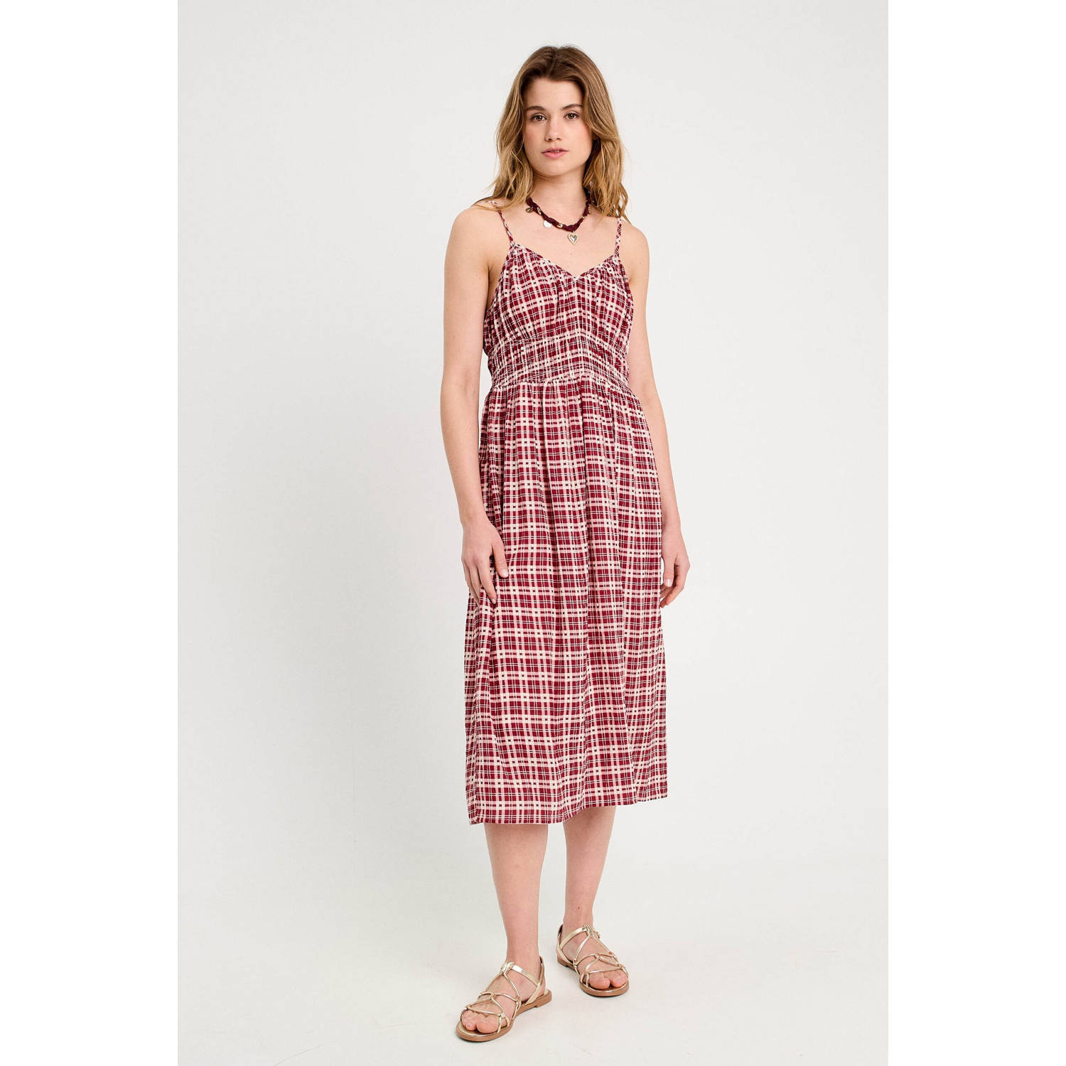 Cache midi jurk