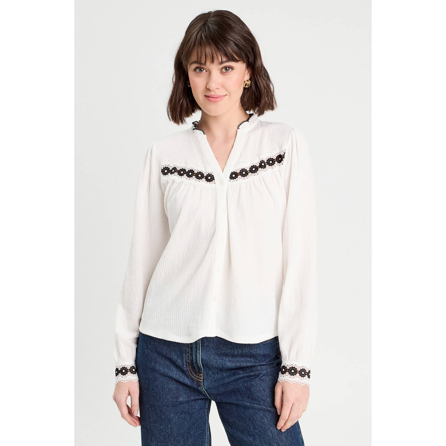 Cache blouse ecru