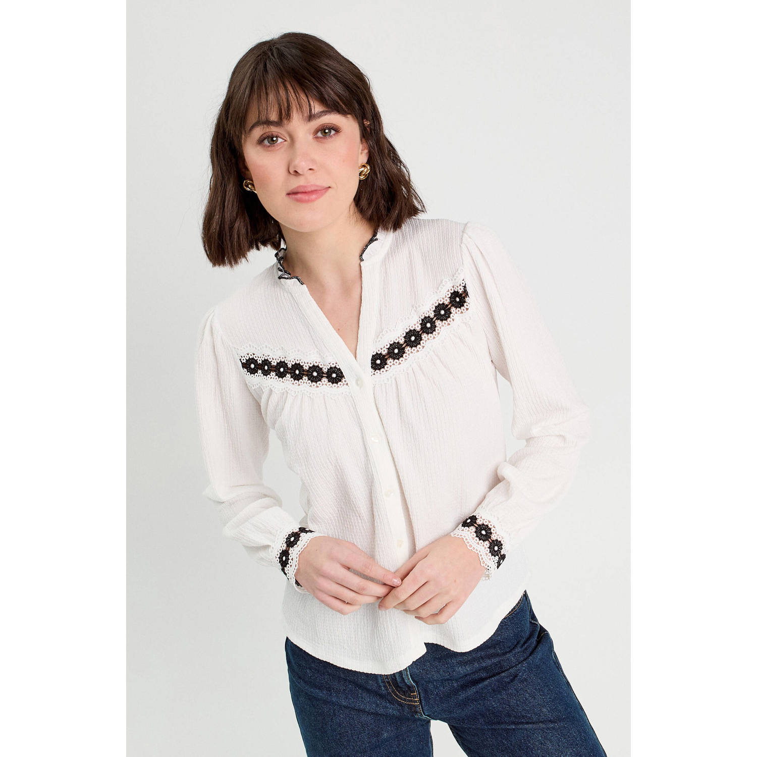 Cache blouse ecru