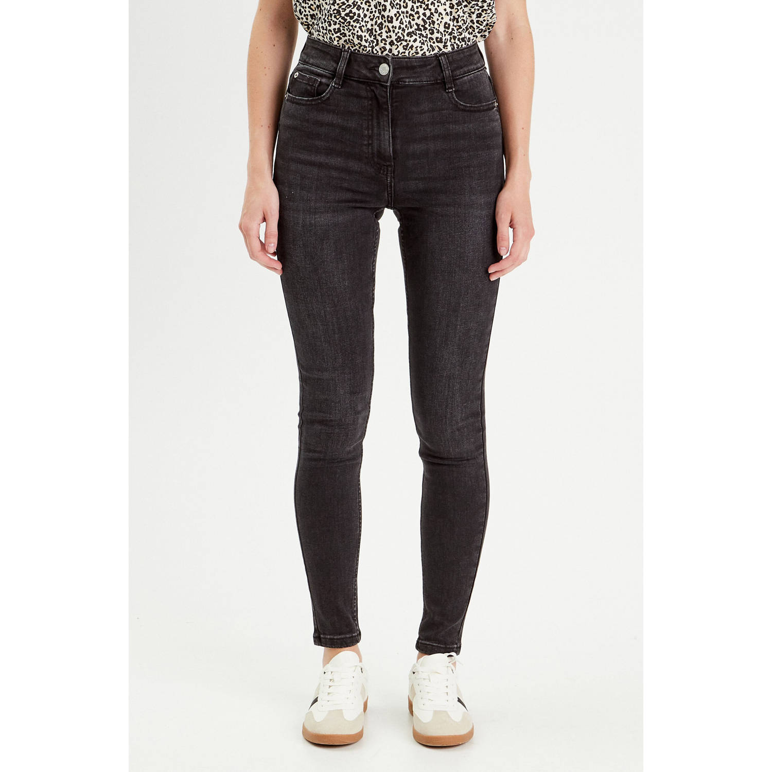 Cache skinny jeans black denim